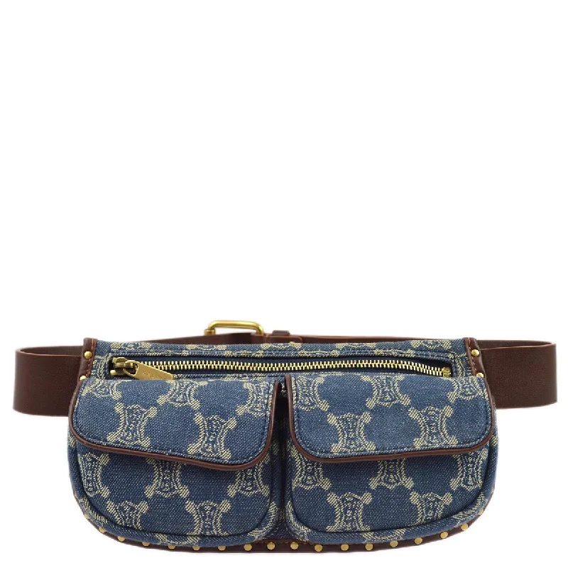 Sustainable and Ethical Celine Bags for Conscious ConsumersCeline Blue Denim Macadam Belt Bum Bag