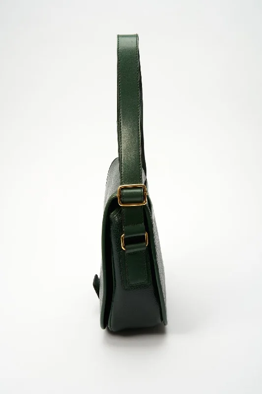 Foldable Celine Shopping Bags for Added ConvenienceVintage Celine Green Crossbody Leather Bag