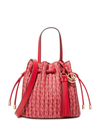 Michael Michael Kors Bags for brunches with friends in a casual - chic lookMichael Michael Kors Signature Willa Extra Small Convertible Pleated Grab Tote