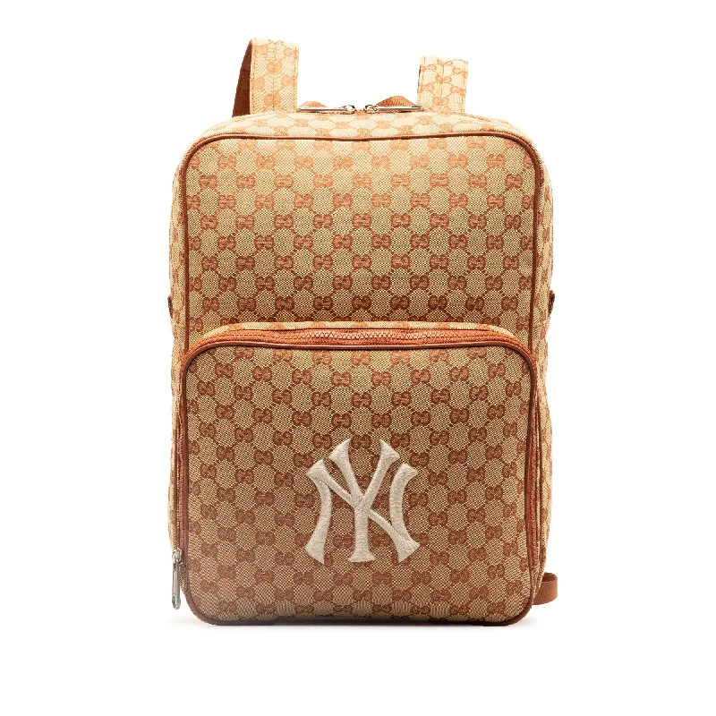 Soft - Touch Celine Duffel Bags for Weekend GetawaysTan Gucci GG Canvas NY Yankees Backpack