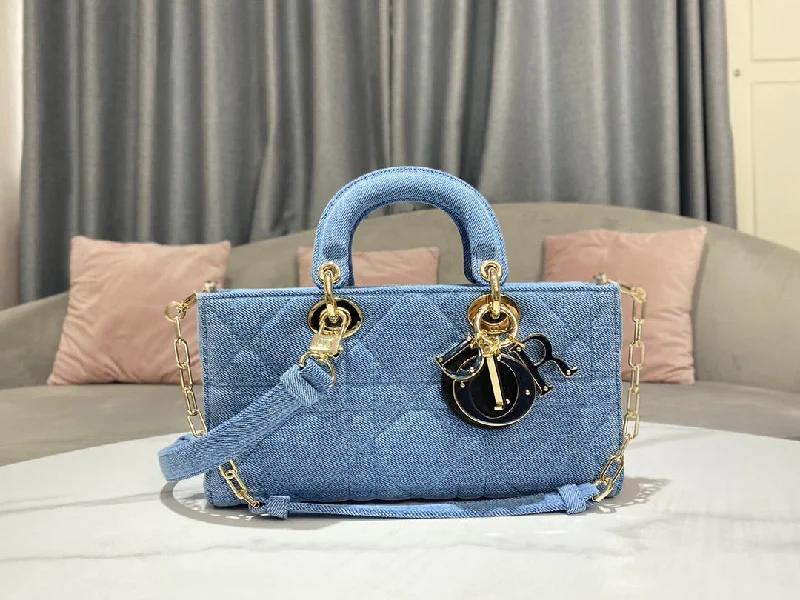 Stylish Christian Dior shoulder bags with a tassel - adorned zipperChristian Dior Lady D-Joy Bag Blue, For Women