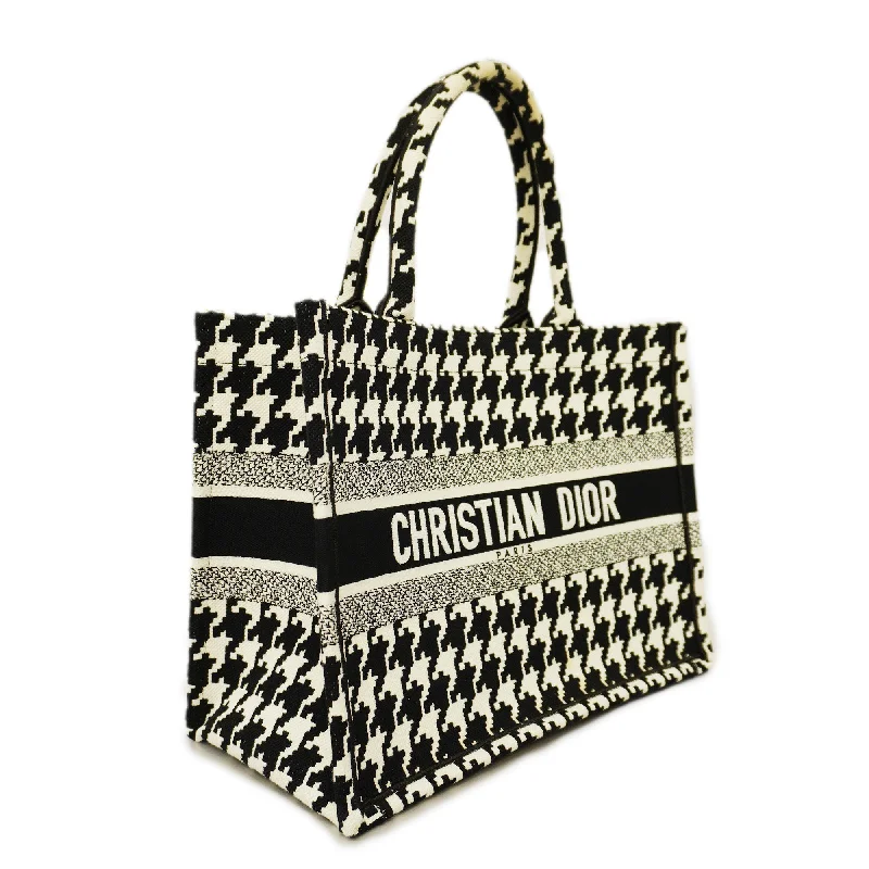 High - fashion Christian Dior bags with a geometric patternCHRISTIAN DIORAuth  Book Tote Women's Canvas Tote Bag Black