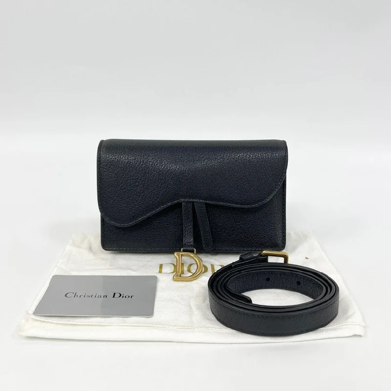 Trendsetting Christian Dior crossbody bags with a colorful strapDior Black Saddle Belt Bum Bag 17x10x3cm