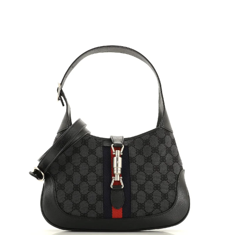 Trendsetting Christian Dior crossbody bags with a colorful strapx Gucci The Hacker Project Jackie 1961 Hobo BB Canvas Small