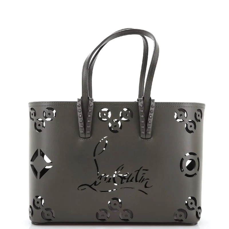 Christian Dior tote bags with a printed Dior logo on the frontCabata East West Tote Perforated Leather Small