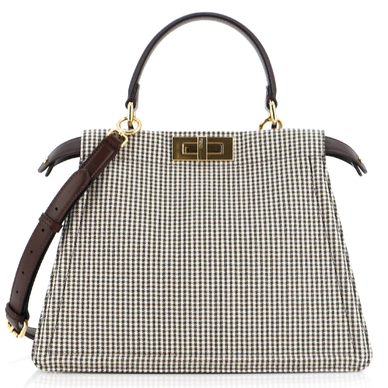 Fashion - forward Christian Dior tote bags for the modern womanPeekaboo ISeeU Bag Houndstooth Wool Medium