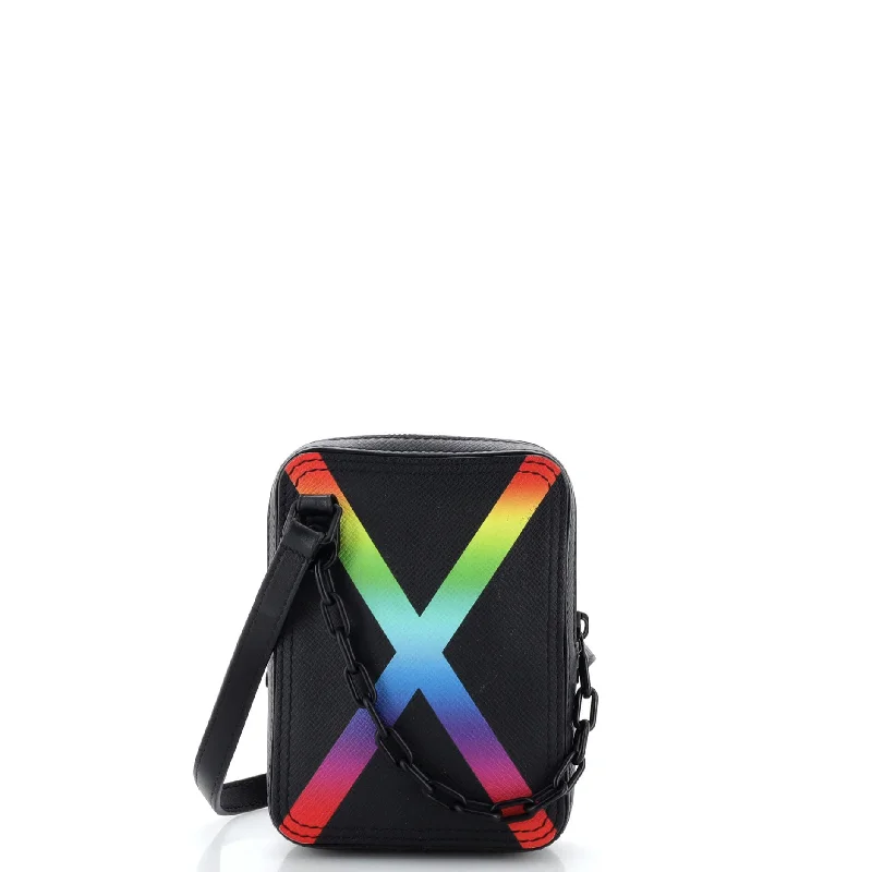 Christian Dior crossbody bags with a front - flap pocket for easy accessDanube Messenger Bag Rainbow Taiga Leather