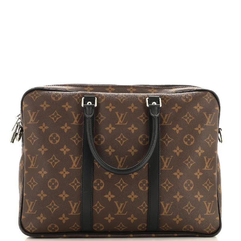 Christian Dior bags with a quilted pattern and gold - toned hardwarePorte-Documents Voyage Briefcase Macassar Monogram Canvas PM